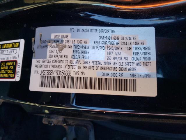 Photo 10 from auction – 2008 MAZDA CX-9 with VIN JM3TB38V180154888