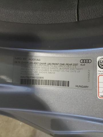 Photo 10 from auction – 2017 AUDI A3 PREMIUM with VIN WAU78LFF9H1020805