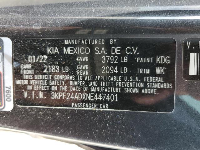 Photo 10 from auction – 2022 KIA FORTE FE with VIN 3KPF24ADXNE447401