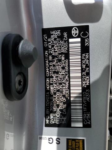 Photo 10 from auction – 2021 TOYOTA COROLLA LE with VIN JTDEPMAE2MJ168466
