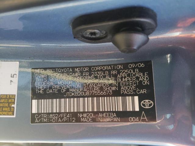 Photo 10 from auction – 2007 TOYOTA PRIUS with VIN JTDKB20U877556673