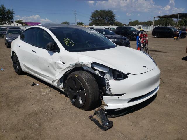 TESLA MODEL 3 2021 with VIN 5YJ3E1EBXMF002277 - Photo from auction