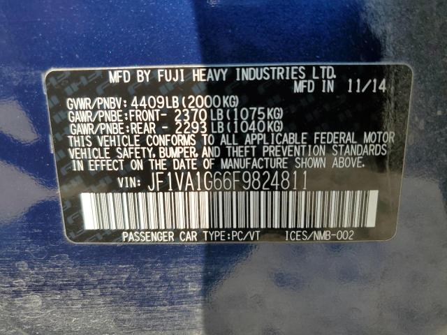 Photo 10 from auction – 2015 SUBARU WRX LIMITE with VIN JF1VA1G66F9824811