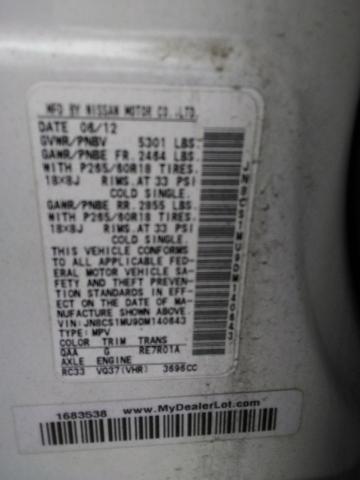 Photo 10 from auction – 2013 INFINITI FX37 with VIN JN8CS1MU9DM140643