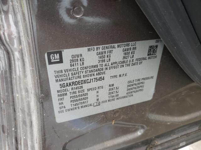 Photo 10 from auction – 2012 BUICK ENCLAVE with VIN 5GAKRDEDXCJ175454