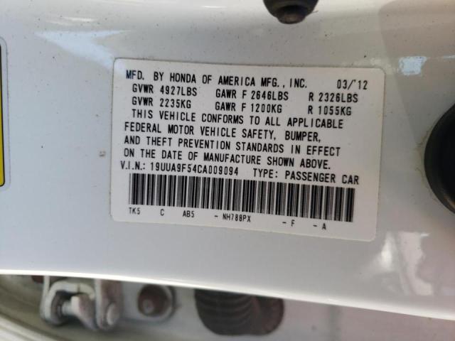 Photo 10 from auction – 2012 ACURA TL with VIN 19UUA9F54CA009094
