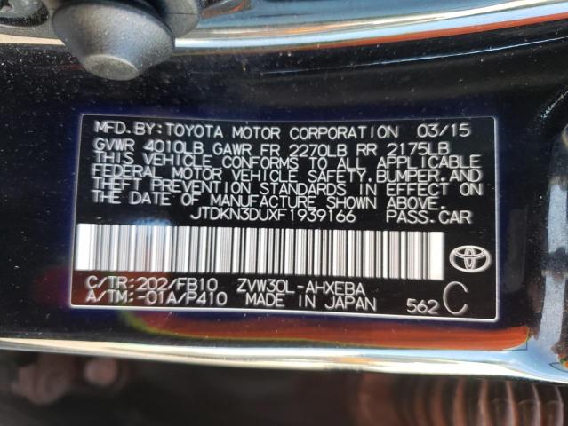 Photo 10 from auction – 2015 TOYOTA PRIUS with VIN JTDKN3DUXF1939166