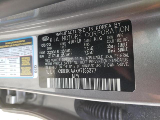 Photo 10 from auction – 2021 KIA SELTOS EX with VIN KNDERCAAXM7136377