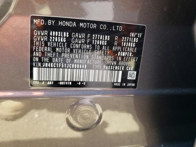Photo 10 from auction – 2018 ACURA RLX TECH with VIN JH4KC1F51JC000449