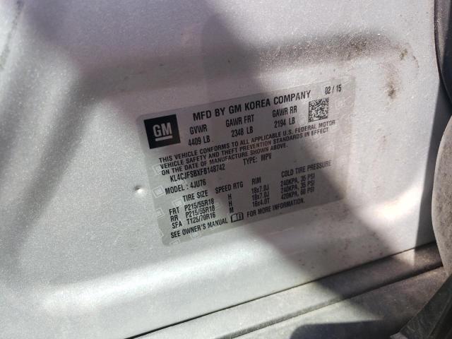 Photo 10 from auction – 2015 BUICK ENCORE CON with VIN KL4CJFSBXFB148742