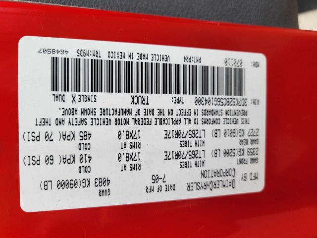Photo 10 from auction – 2006 DODGE RAM 2500 S with VIN 3D7KS28C56G104300