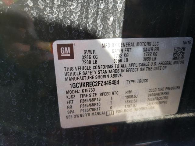 Photo 10 from auction – 2015 CHEVROLET SILVERADO with VIN 1GCVKREC2FZ446484