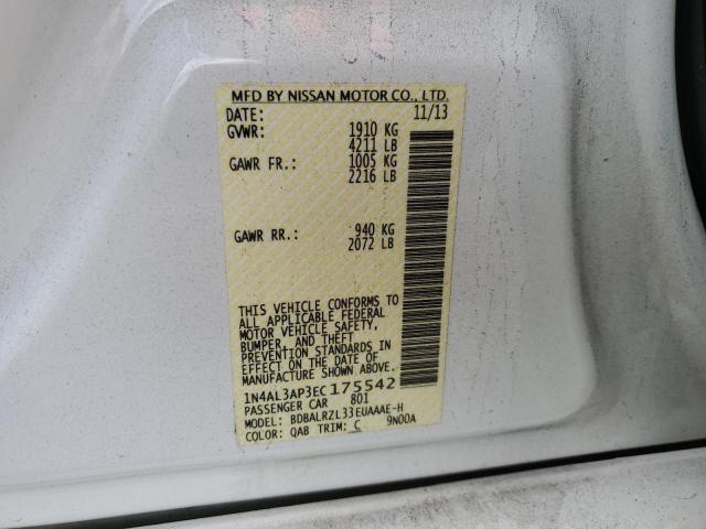 Photo 10 from auction – 2014 NISSAN ALTIMA 2.5 with VIN 1N4AL3AP3EC175542