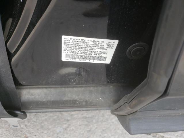 Photo 10 from auction – 2016 HONDA PILOT EXL with VIN 5FNYF5H51GB034832
