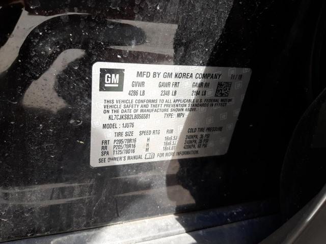 Photo 10 from auction – 2020 CHEVROLET TRAX LS with VIN KL7CJKSB2LB056581