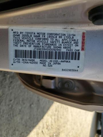Photo 10 from auction – 1995 TOYOTA CARROLLA with VIN JT2AE09V0S0092940