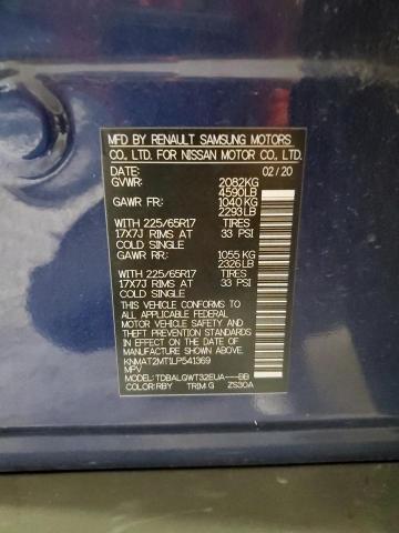 Photo 10 from auction – 2020 NISSAN ROGUE S with VIN KNMAT2MT1LP541369