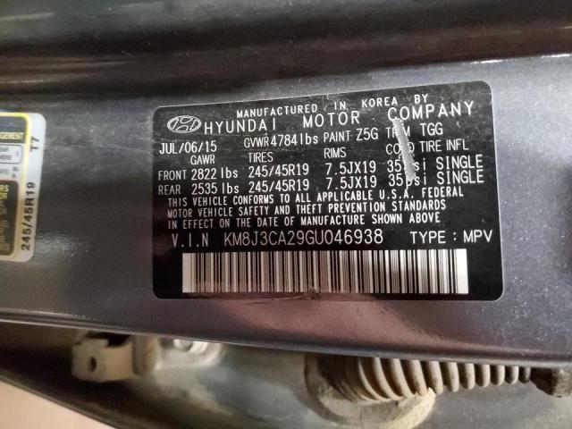 Photo 10 from auction – 2016 HYUNDAI TUCSON LIM with VIN KM8J3CA29GU046938