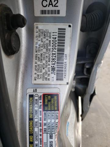 Photo 10 from auction – 2007 HONDA CIVIC with VIN JHMFA362X7S000411