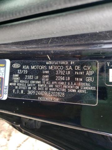 Photo 10 from auction – 2020 KIA FORTE FE with VIN 3KPF24AD9LE202828