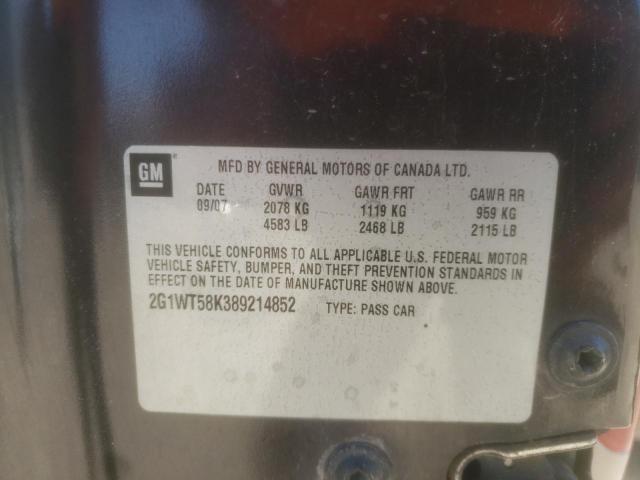 Photo 10 from auction – 2008 CHEVROLET IMPALA with VIN 2G1WT58K389214852