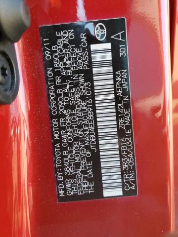 Photo 10 from auction – 2011 TOYOTA COROLLA BA with VIN JTDBU4EE8B9161073