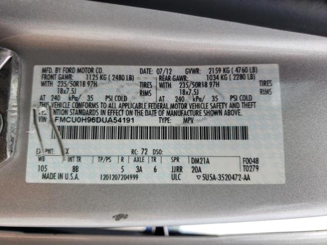 Photo 10 from auction – 2013 FORD ESCAPE SEL with VIN 1FMCU0H96DUA54191