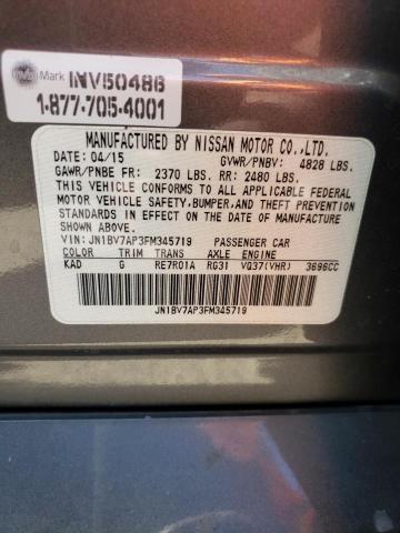 Photo 10 from auction – 2015 INFINITI Q50 BASE with VIN JN1BV7AP3FM345719
