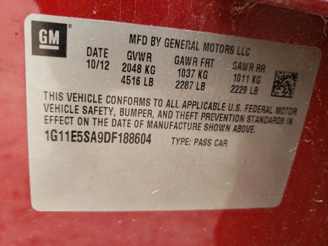 Photo 10 from auction – 2013 CHEVROLET MALIBU 2LT with VIN 1G11E5SA9DF188604