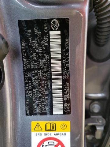 Photo 10 from auction – 2016 LEXUS ES 350 with VIN 58ABK1GG8GU032732