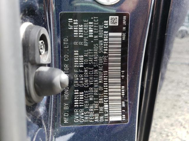 Photo 10 from auction – 2018 HONDA CIVIC EXL with VIN JHMFC1F76JX018215