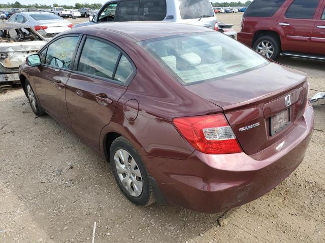 Photo 3 from auction – 2012 HONDA CIVIC LX with VIN 19XFB2F58CE025100