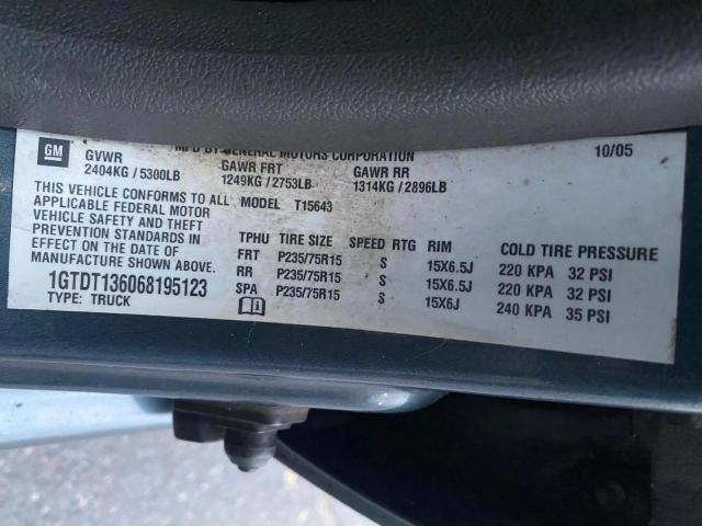 Photo 10 from auction – 2006 GMC CANYON with VIN 1GTDT136068195123