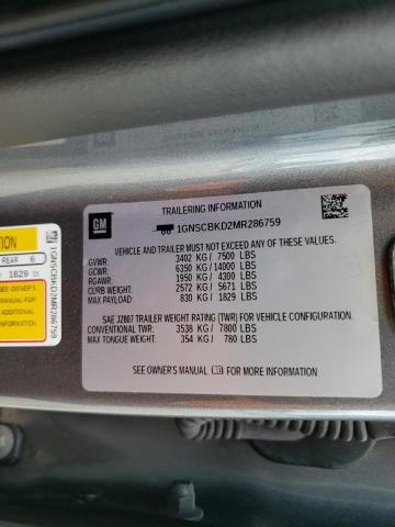Photo 10 from auction – 2021 CHEVROLET SUBURBAN C with VIN 1GNSCBKD2MR286759
