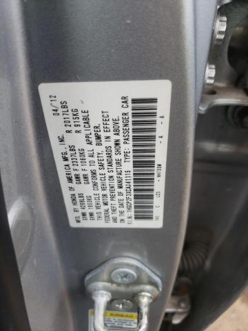 Photo 10 from auction – 2012 HONDA ACCORD LX with VIN 1HGCP2F3XCA141115