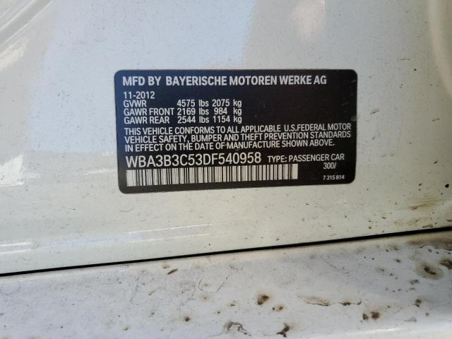 Photo 10 from auction – 2013 BMW 328 XI with VIN WBA3B3C53DF540958