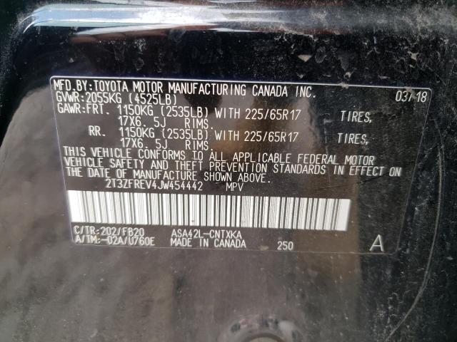 Photo 10 from auction – 2018 TOYOTA RAV4 LE with VIN 2T3ZFREV4JW454442