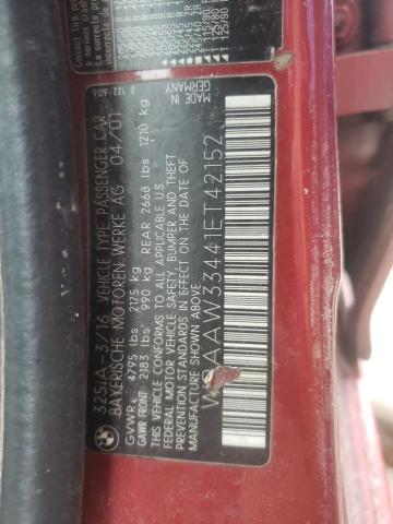 Photo 10 from auction – 2001 BMW 325 IT with VIN WBAAW33441ET42152
