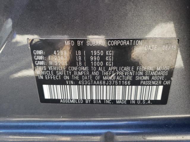Photo 10 from auction – 2018 SUBARU IMPREZA with VIN 4S3GTAA68J3751166