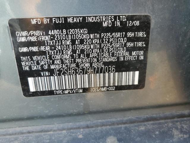 Photo 10 from auction – 2009 SUBARU FORESTER with VIN JF2SH63679H777036