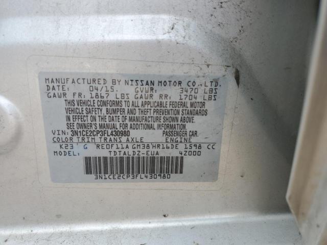 Photo 10 from auction – 2015 NISSAN VERSA NOTE with VIN 3N1CE2CP3FL430980