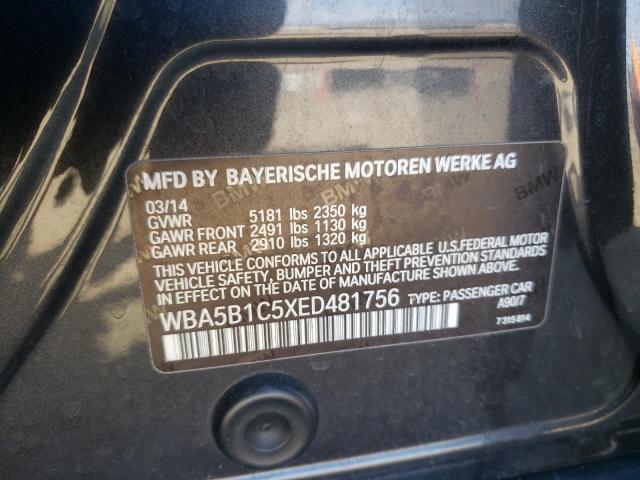 Photo 10 from auction – 2014 BMW 535 I with VIN WBA5B1C5XED481756