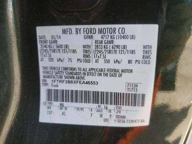 Photo 10 from auction – 2015 FORD F350 SUPER with VIN 1FTRF3B6XFEA46553