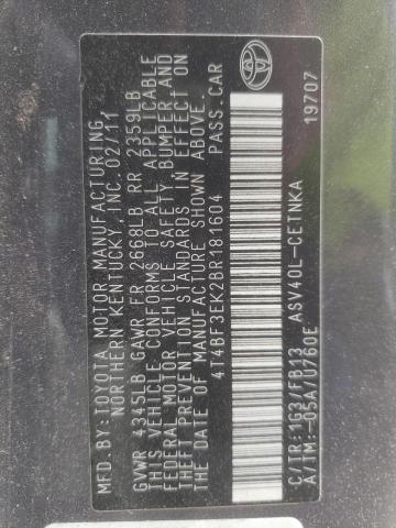 Photo 10 from auction – 2011 TOYOTA CAMRY BASE with VIN 4T4BF3EK2BR181604
