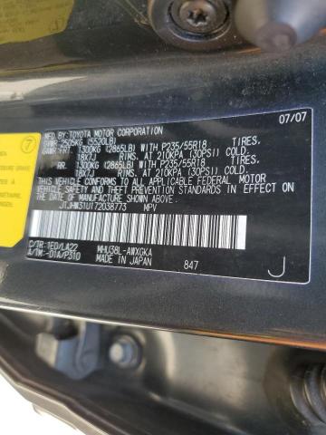 Photo 10 from auction – 2007 LEXUS RX 400H with VIN JTJHW31U172038773