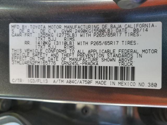 Photo 10 from auction – 2015 TOYOTA TACOMA DOU with VIN 3TMLU4EN2FM165776