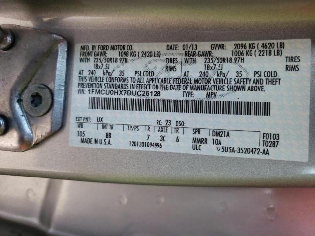 Photo 10 from auction – 2013 FORD ESCAPE SEL with VIN 1FMCU0HX7DUC26128