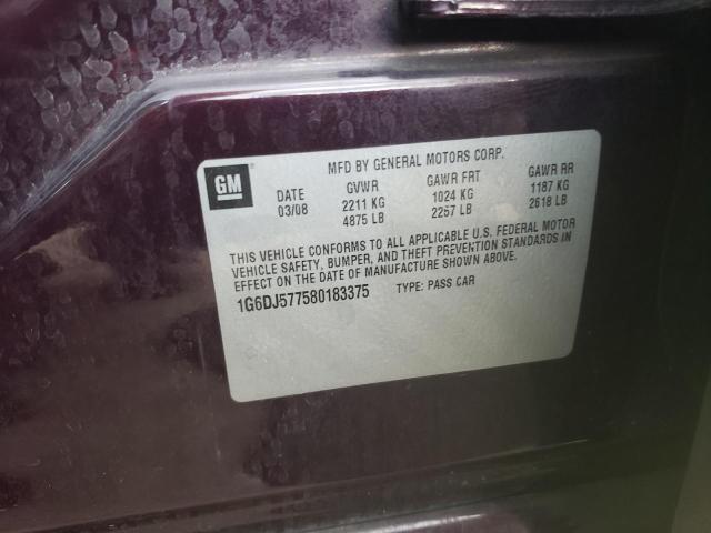 Photo 10 from auction – 2008 CADILLAC CTS with VIN 1G6DJ577580183375