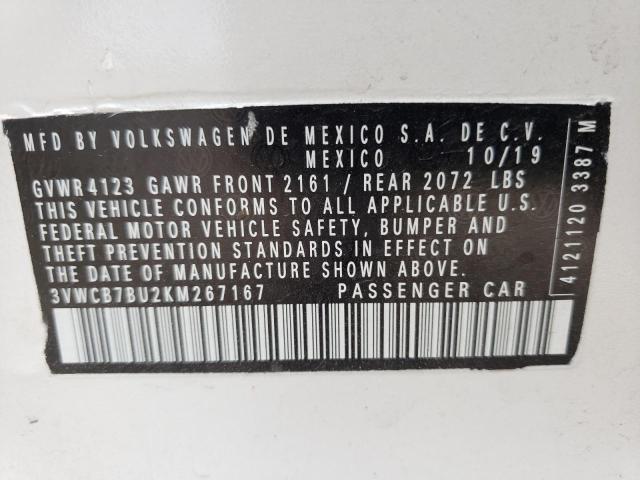 Photo 10 from auction – 2019 VOLKSWAGEN JETTA S with VIN 3VWCB7BU2KM267167