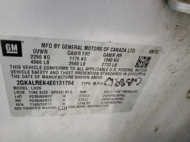 Photo 10 from auction – 2014 GMC TERRAIN SL with VIN 2GKALREK4E6131784